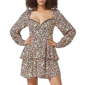 NWT AFRM  CREPE TIERED FIT‎ & FLARE DRESS Sz Small- Retail $138!